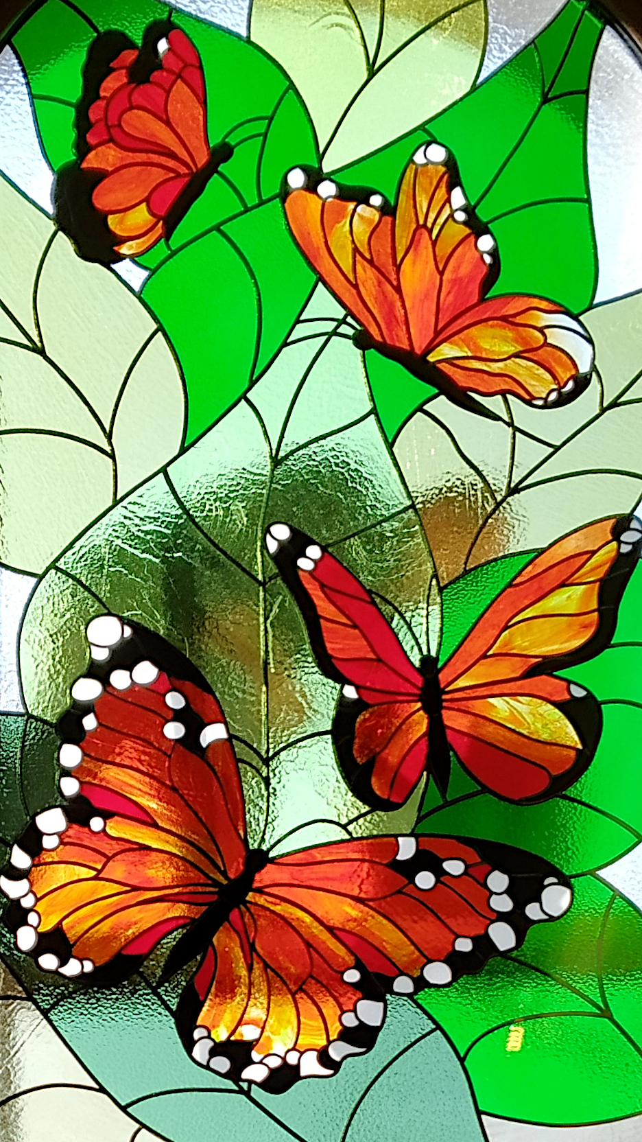 Vidriera mariposas